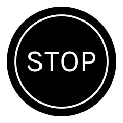 stop sign glyph icon