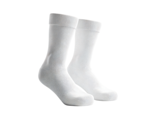 Crisp pair of white socks for versatile fashion and sporty comfort