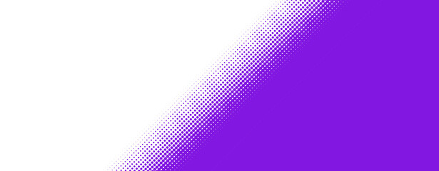 Banner in violett und weiß mit gepunktetem Farbverlauf