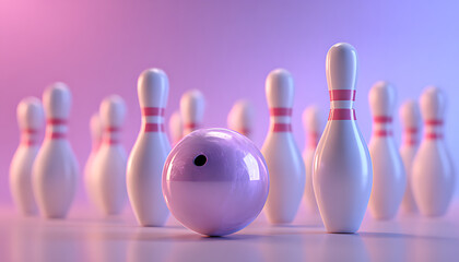 bowling ball and pins