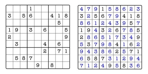 Sudoku Game Board and Answer Key