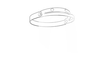 COVID-19 Personal Protection: Technical Line Art Outline Drawing of Face Shield for Droplet Spread Safety. Simple Illustration of Medical Mask for Health and Disease Prevention. Essential Gear.