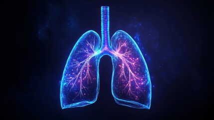 Abstract Lungs with red human bronchial tree structure. Lungs anatomy,left and right bronchus, bronchioles,Medicine cure tuberculosis, pneumonia, asthma. Abstract health care medical concept.