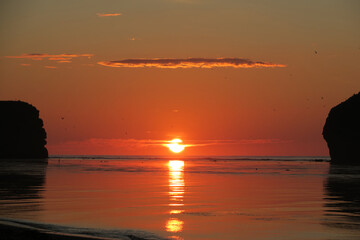 Sunrise in the ocean
