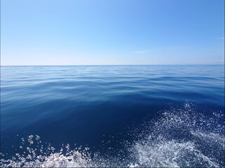 ocean waves and blue sky