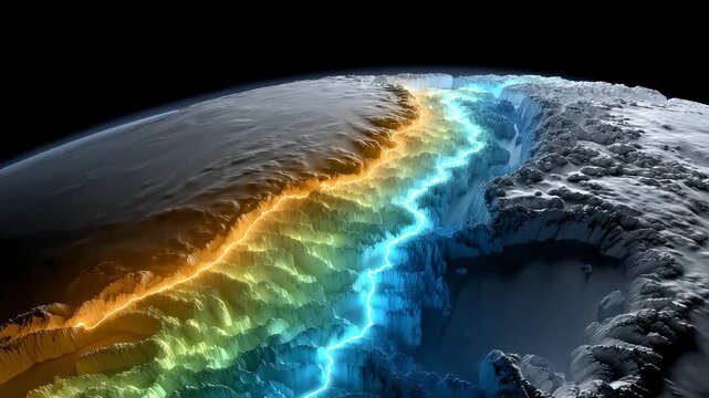 Earth Section Cold and Warm Boundary Energy Flow