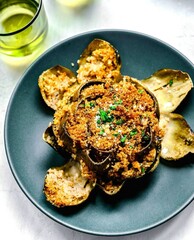 Stuffed Artichoke with Crispy Breadcrumbs