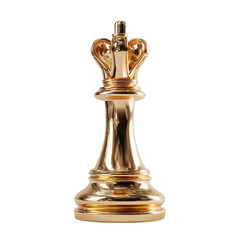 Golden Chess Queen Strategy with Success, and Leadership.