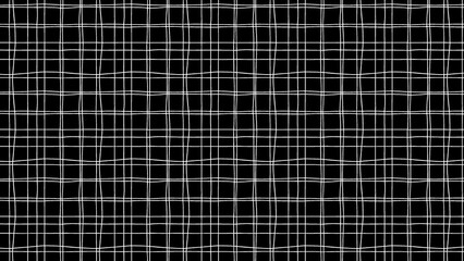 Black and white grid pattern background, abstract line art texture, modern distorted lines