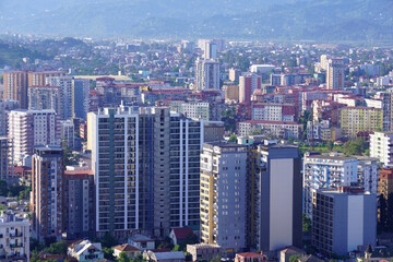 Fototapeta premium View of residential buildings in the city of Batumi.