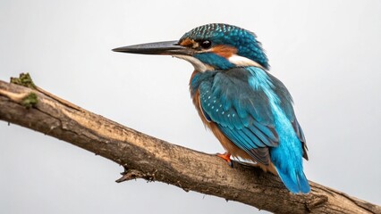 Kingfisher on studio background
