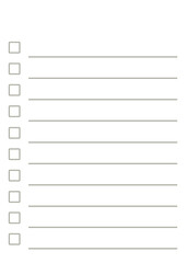 Blank to do list format