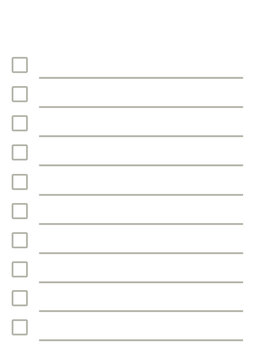 Blank to do list format