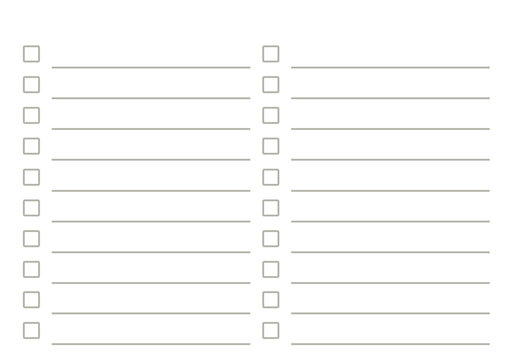 Blank to do list format