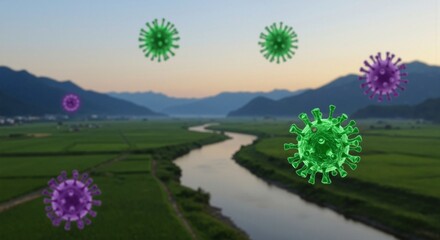 Nature's Resilience Navigating a World with Viruses &ndash; A Visual Metaphor of Balance, Health and The Environment