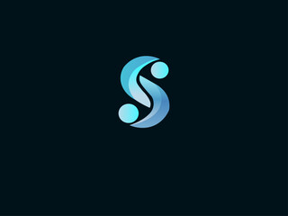 Fototapeta premium latter icon S logo design typography logo