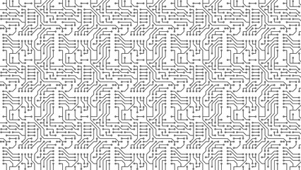 Seamless circuit board pattern vector design for technology background and wallpaper use