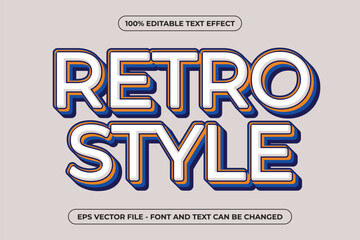 Fototapeta premium Retro Style - 3D Editable Text Effect