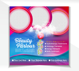 Beauty parlour flyer design