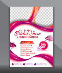 Beauty parlor corporate flyer design