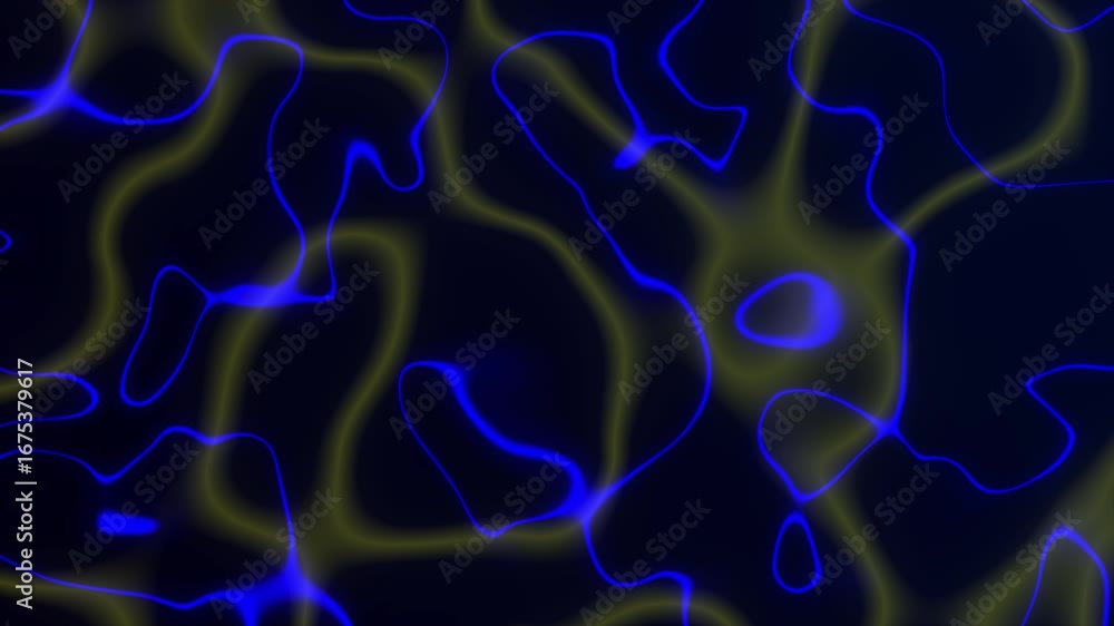 Poster abstract blue and yellow energy patterns a modern digital artwork for dynamic backgrounds