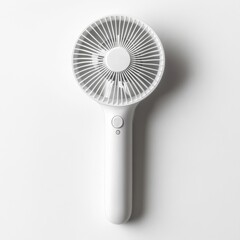 Portable Battery Operated Fan on White Background for Personal Use