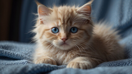 portrait of a british shorthair kitten, cute kitten