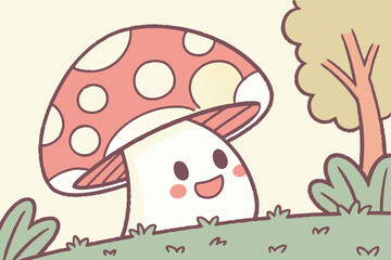 Cute mushroom pixel art