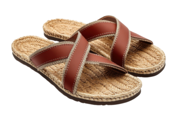 Stylish brown cross-strap sandals perfect for summer outings and beach days