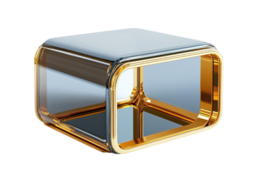 Modern geometric glass and metal table designed for contemporary living spaces, showcasing a blend of elegance and simplicity