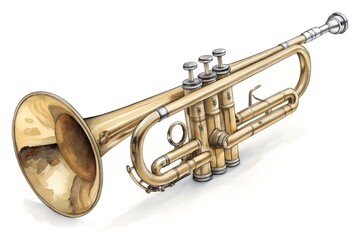 Naklejka premium Trumpet Guide: Features and Role in Music