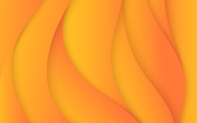 Orange Yellow Abstract Wave Background with Gradient Curves for Modern Energy and Creative Design, Illustration vector 10 eps.