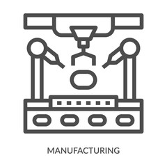 Manufacturing Icon Line Style. Design Vector Illustration