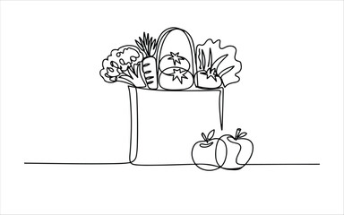 vector illustration of a bag