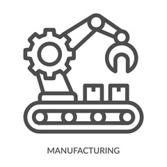 Manufacturing Icon Line Style. Design Vector Illustration