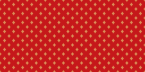 Star background. Shining stars seamless pattern. Seamless golden diamond star pattern. Sparkle pattern. Abstract gold and red geometric texture. Luxury star background. 
