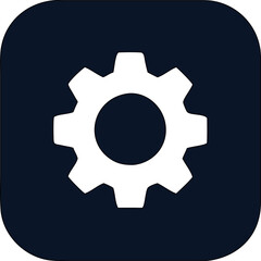 Modern cogwheel icon vector ideal for system settings, support interfaces, and app development. Great asset for IT, tech, and user experience design.