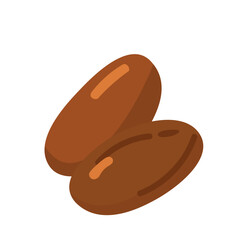 A close-up of two dates with their soft, sweet interior revealed.