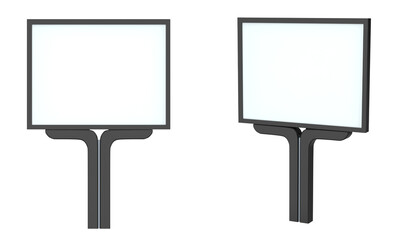 Fototapeta premium Blank billboard mockup ready for new ad. 3d illustration