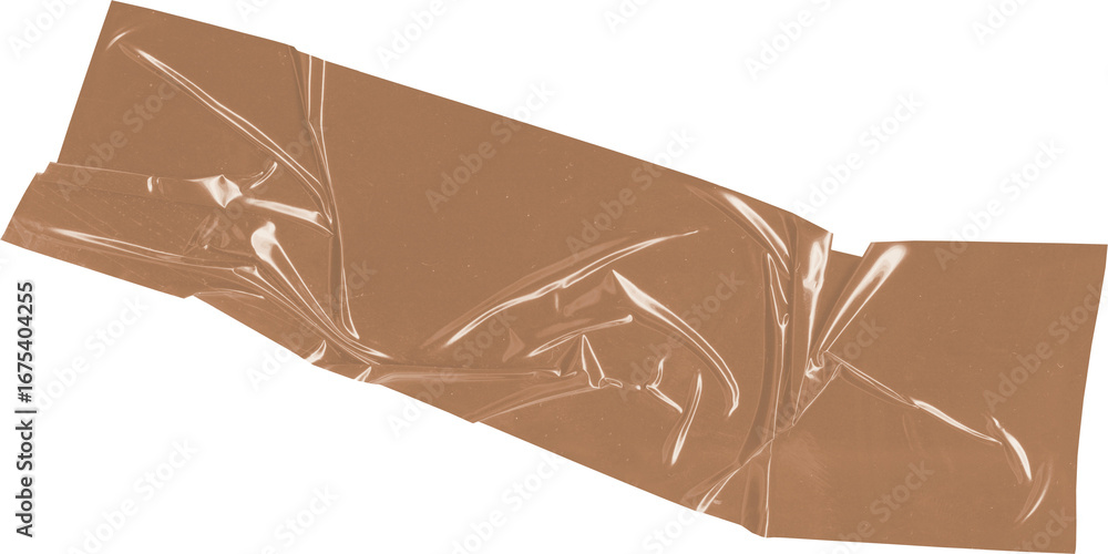 Poster realistic shimmering brown adhesive tape strip for crafting and design projects, sealing boxes, or a