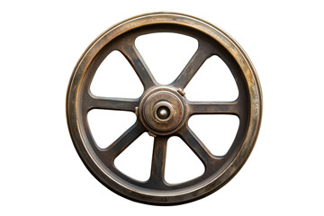Obraz premium Caster wheel with a transparent background showcasing intricate design and structure for practical applications in various settings