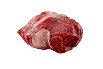 Fototapeta premium Fresh raw beef meat isolated on transparent background showing rich color and marbling for culinary uses and food presentation