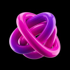 深紅紫の絡み合う輪