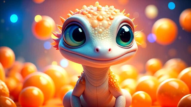 Cute lizard illustration