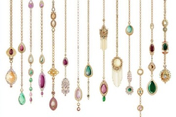 illustration long necklace design