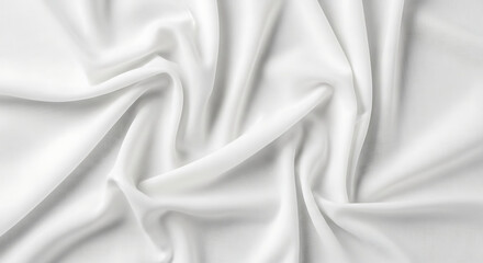 Fototapeta premium Elegant Draped White Fabric: Soft, Luxurious Texture Background for Design