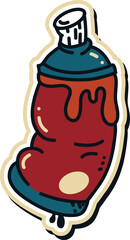 Retro Cartoon Spray Paint Can Illustration