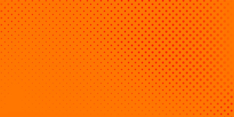 Dots halftone orange color pattern gradient texture with technology digital background. Simple design style element