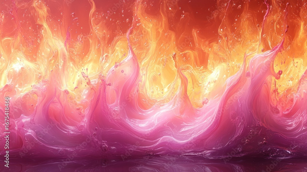 Poster abstract colorful fluid background with translucent wave effects