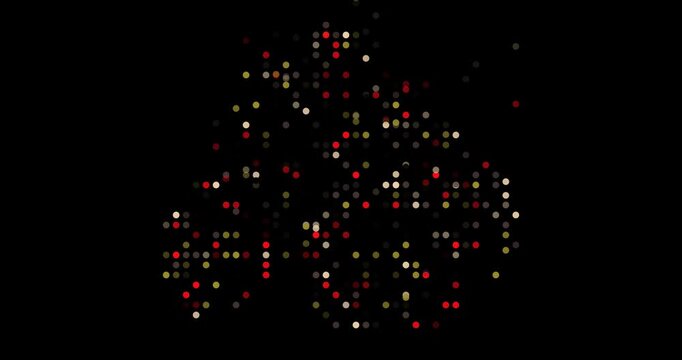 Antarctica Animated Map Silhouette With Circles